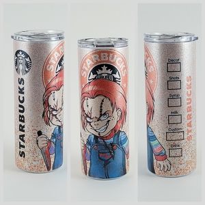 Chucky Starbucks 25oz Glitter Tumbler